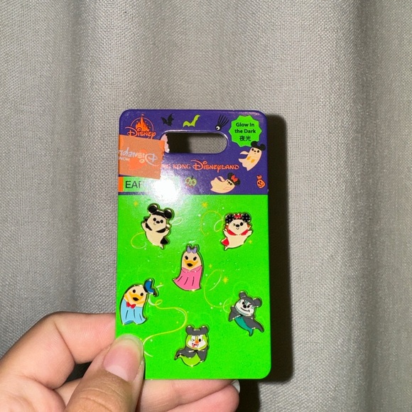 Hong Kong Disneyland Mickey and Friends Ghost Earrings - Picture 2 of 4